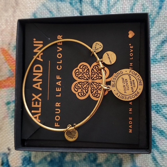 Alex and Ani Four Leaf Clover Bracelet - Picture 12 of 15